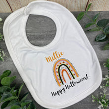 Load image into Gallery viewer, Happy Halloween Rainbow Bib-The Persnickety Co