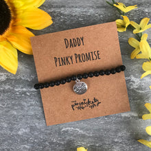 Load image into Gallery viewer, Daddy Pinky Promise Black Onyx Bracelet-6-The Persnickety Co