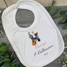 Load image into Gallery viewer, Halloween Initial Baby Bib