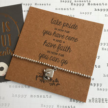 Load image into Gallery viewer, Beaded Charm Bracelet - Take Pride In How Far You Have Come...-6-The Persnickety Co