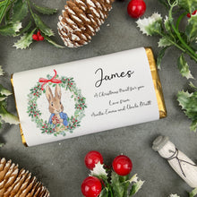 Load image into Gallery viewer, Christmas Rabbit Personalised Chocolate Bar