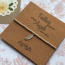 Load image into Gallery viewer, Beaded Charm Bracelet - Feathers Appear When Angels Are Near-3-The Persnickety Co