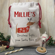 Load image into Gallery viewer, Personalised Dog Santa Sack-The Persnickety Co