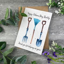 Load image into Gallery viewer, Thank You For Helping Me Grow Plantable Father's Day Card