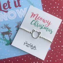 Load image into Gallery viewer, Meowy Christmas Beaded Bracelet-4-The Persnickety Co