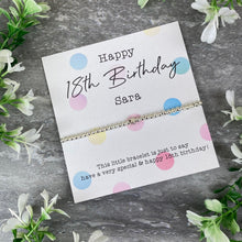 Load image into Gallery viewer, Happy 18th Birthday Beaded Bracelet-7-The Persnickety Co