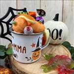 Load image into Gallery viewer, Personalised Halloween Enamel Mug