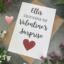 Load image into Gallery viewer, Personalised Valentines Day Surprise Scratch Card-The Persnickety Co