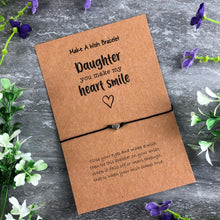 Load image into Gallery viewer, Daughter You Make My Heart Smile Wish Bracelet-The Persnickety Co