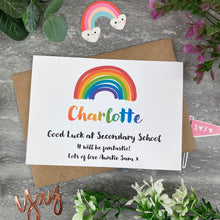 Load image into Gallery viewer, Good Luck At Secondary School Rainbow Card-6-The Persnickety Co