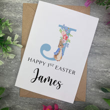 Load image into Gallery viewer, Personalised Rabbit 1st Easter Initial Card