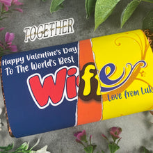 Load image into Gallery viewer, Personalised Best Wife Valentine's Chocolate Bar