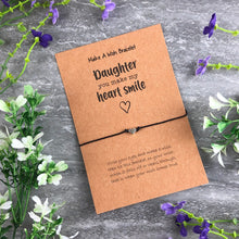 Load image into Gallery viewer, Daughter You Make My Heart Smile Wish Bracelet-7-The Persnickety Co