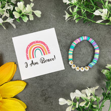 Load image into Gallery viewer, Pastel Rainbow I Am Brave Bracelet