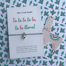 Load image into Gallery viewer, Fa la la la la la llama Wish Bracelet-2-The Persnickety Co