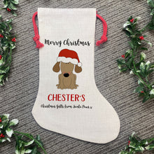 Load image into Gallery viewer, Personalised 'Merry Christmas' Dog Christmas Stocking-The Persnickety Co