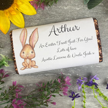 Load image into Gallery viewer, Easter Rabbit Personalised Chocolate Bar
