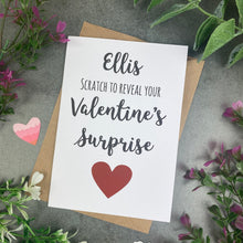 Load image into Gallery viewer, Personalised Valentines Day Surprise Scratch Card