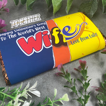 Load image into Gallery viewer, Personalised Best Wife Valentine's Chocolate Bar