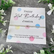 Load image into Gallery viewer, Happy 21st Birthday Beaded Bracelet-2-The Persnickety Co