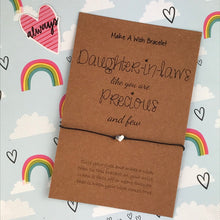 Load image into Gallery viewer, Daughter In Laws Like You Are Precious and Few - Wish Bracelet-5-The Persnickety Co