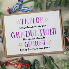Load image into Gallery viewer, Exam Congratulations - Graduation Chocolate Box - Purple
