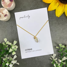 Load image into Gallery viewer, Dainty Crystal Necklace - Citrine
