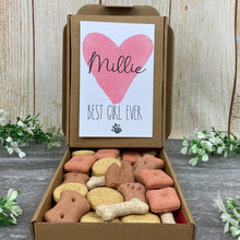 Load image into Gallery viewer, Personalised Little Dog Treat Box - A Valentine's Treat!