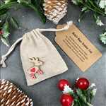 Load image into Gallery viewer, Nordic Heart Reindeer Food Bag, Reindeer, Christmas, Christmas Eve Gift, Rudolph Food