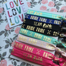 Load image into Gallery viewer, Hen Party Wristband / Hair Tie - Bride Tribe / Team Bride - Can Be Personalised With Any Name + FREE wristband, Hen Party,