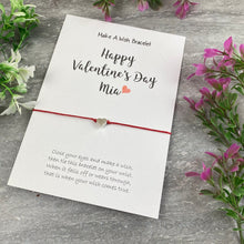 Load image into Gallery viewer, Happy Valentine's Day Personalised Wish Bracelet-2-The Persnickety Co