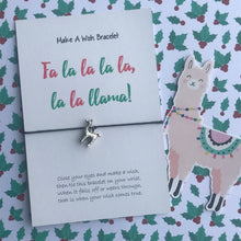 Load image into Gallery viewer, Fa la la la la la llama Wish Bracelet-4-The Persnickety Co