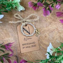Load image into Gallery viewer, Bridesmaid Beaded Ring With Big Initial-7-The Persnickety Co
