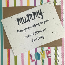 Load image into Gallery viewer, Plantable Wildflower Seed Card - Mummy Thank You For Helping Me Grow-7-The Persnickety Co