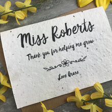 Load image into Gallery viewer, Personalised Teacher Card Thank You For Helping Me Grow-8-The Persnickety Co