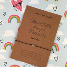 Load image into Gallery viewer, Grandmas Like You Are Precious And Few Wish Bracelet-2-The Persnickety Co