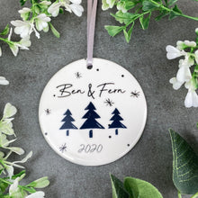 Load image into Gallery viewer, Personalised Couples Christmas Hanging Decoration-6-The Persnickety Co