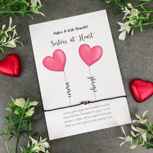 Load image into Gallery viewer, Sisters At Heart Wish Bracelet