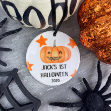 Load image into Gallery viewer, Personalised 1st Halloween Hanging Decoration