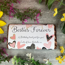 Load image into Gallery viewer, Personalised Besties Forever Birthday Chocolate Bar-The Persnickety Co