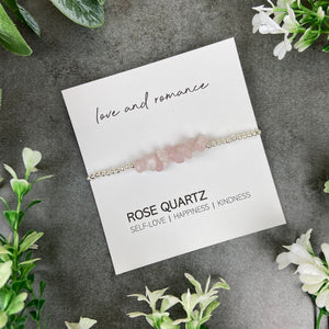 Rose Quartz Beaded Bracelet