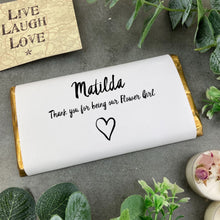Load image into Gallery viewer, Personalised Flower Girl - Thankyou Chocolate Bar