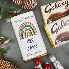 Load image into Gallery viewer, Merry Christmas - Personalised Rainbow Chocolate Bar