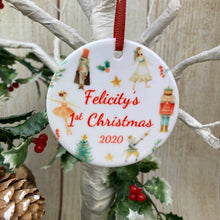 Load image into Gallery viewer, Nutcracker Babies 1st Christmas Hanging Decoration
