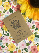 Load image into Gallery viewer, Grandma Thank You For Helping Me Grow Mini Kraft Envelope with Wildflower Seeds-9-The Persnickety Co