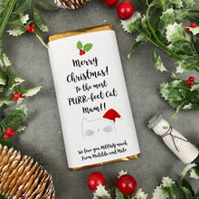 Load image into Gallery viewer, Merry Christmas Purrfect Cat Mum - Christmas Chocolate Bar