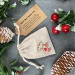Load image into Gallery viewer, Nordic Heart Reindeer Food Bag, Reindeer, Christmas, Christmas Eve Gift, Rudolph Food