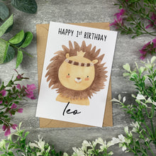 Load image into Gallery viewer, Boho Lion Birthday Card-The Persnickety Co