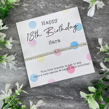 Load image into Gallery viewer, Happy 18th Birthday Beaded Bracelet-9-The Persnickety Co
