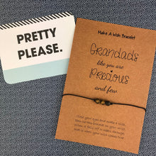 Load image into Gallery viewer, Grandads Like You Are Precious And Few Wish Bracelet-The Persnickety Co